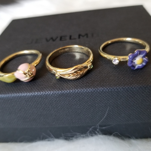 Jewelmint stacking ring set trio 14k gold plated - Picture 2 of 6